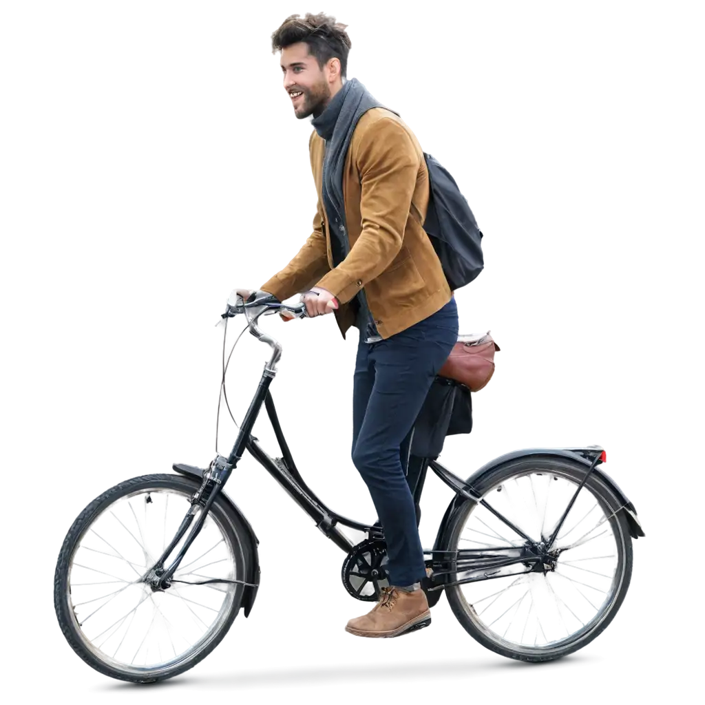 Bicycle with a single person with one person