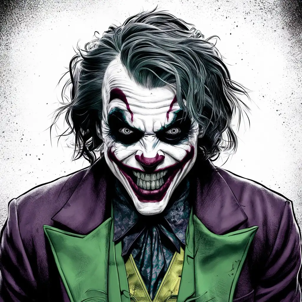 Joker-Suicide-Squad-Portrait-Drawing-Intense-Comic-Book-Art-on-White-Background