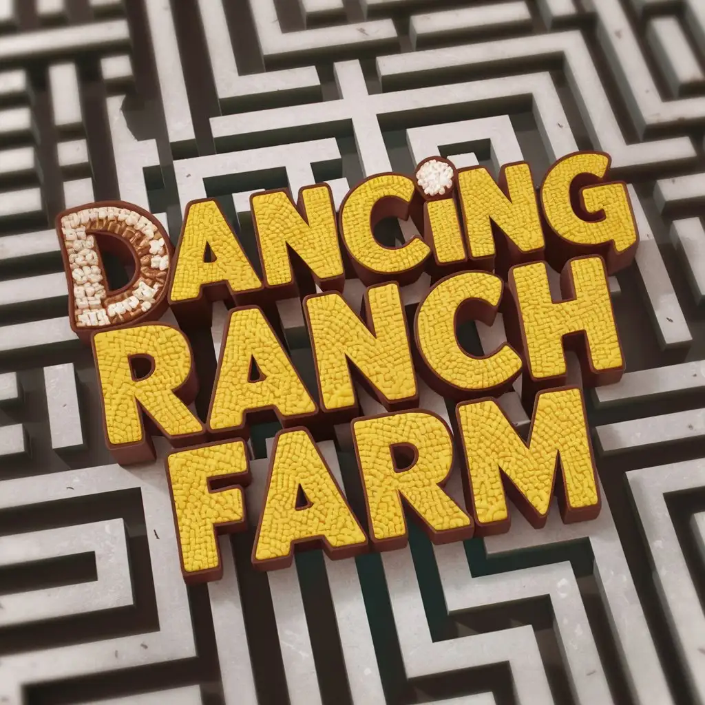 Fun 3D Logo Dancing Ranch Farm with Corn Maze Design