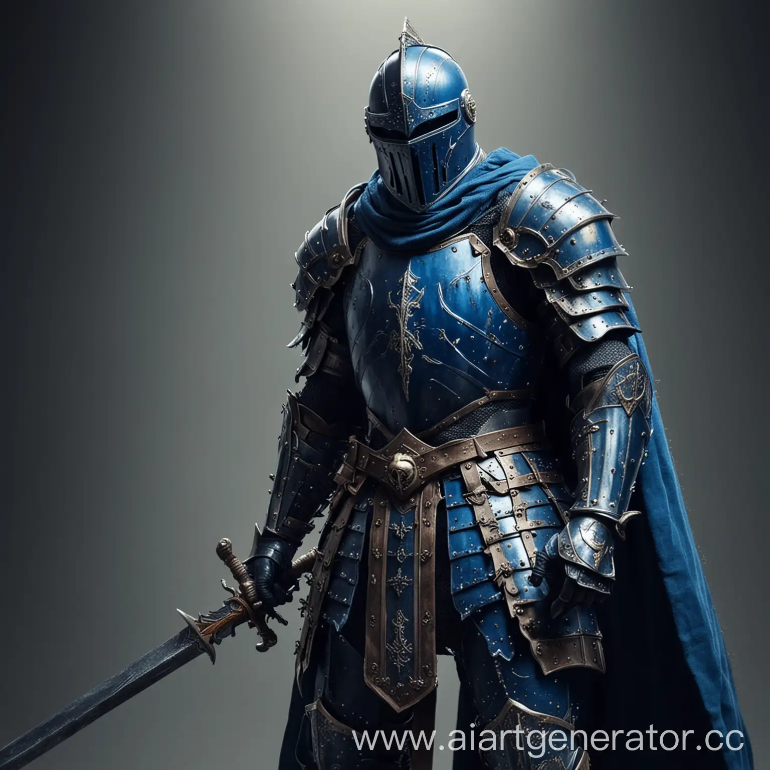 Синий рыцарь с мечом