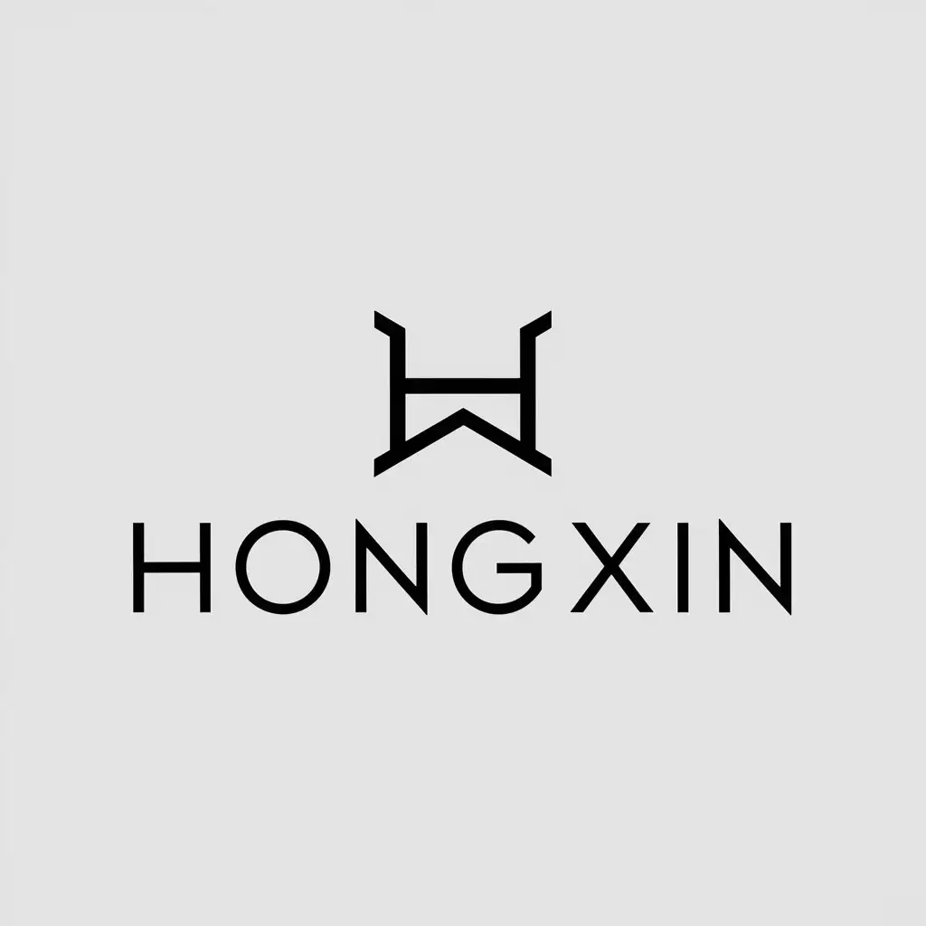 a logo design,with the text "Hongxin", main symbol:advanced,Minimalistic,be used in Technology industry,clear background