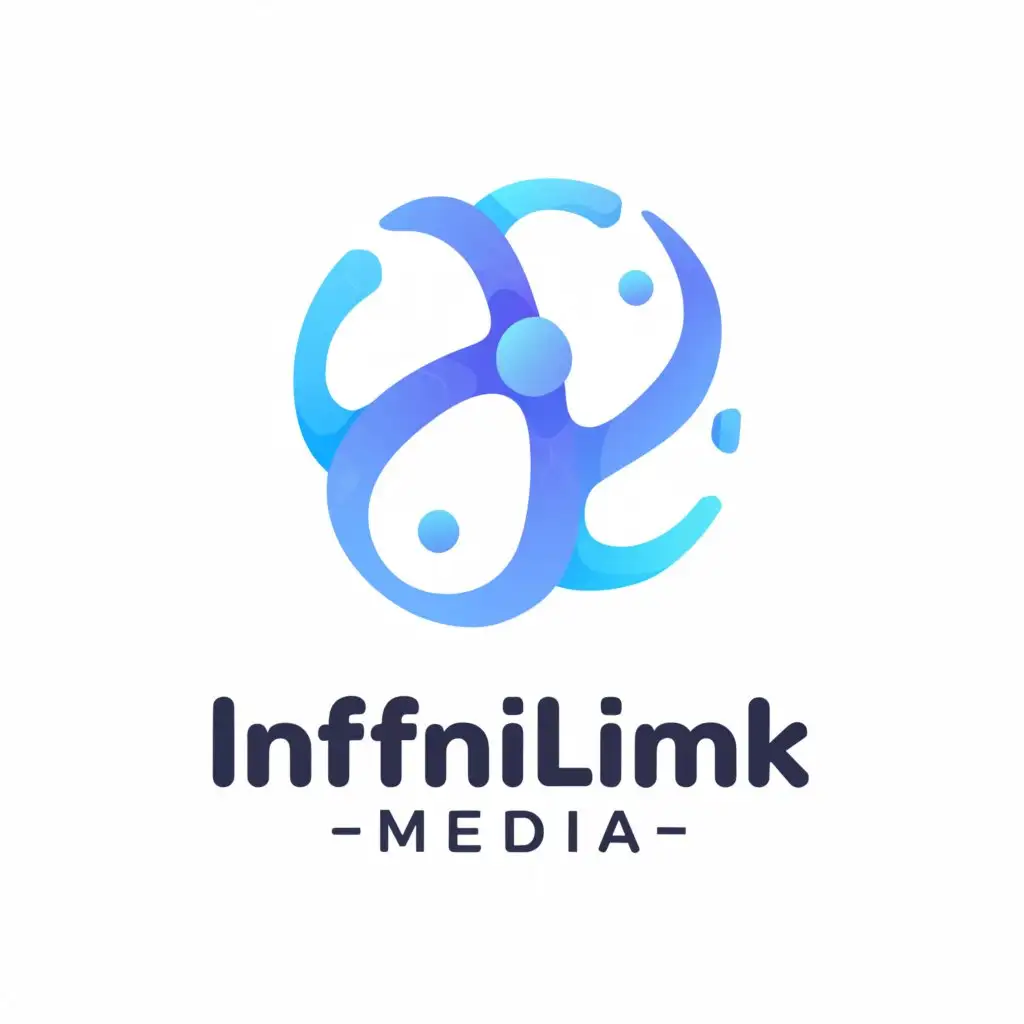 a logo design,with the text "InfiniLink-Media", main symbol:Marketing, Artificial Intelligence and Internet,Moderate,be used in Internet industry,clear background