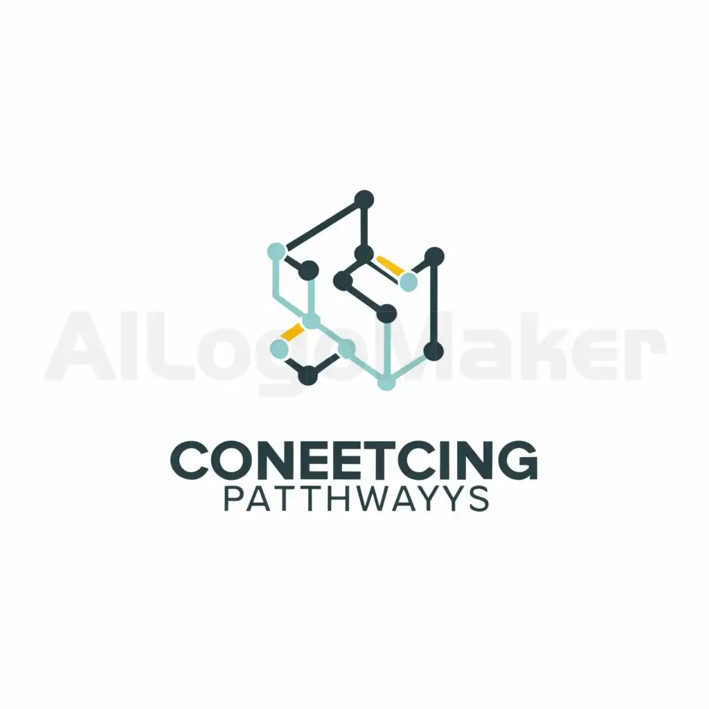 a logo design,with the text "Connecting Pathways", main symbol:map,Moderate,be used in Technology industry,clear background