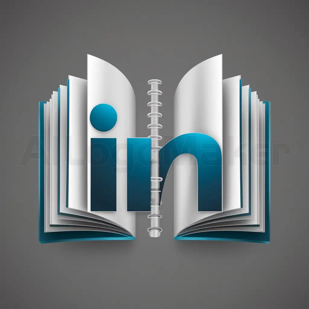 LOGO-Design-For-Linkedin-Library-Professional-Emblem-Combining-Linkedin-Logo-and-Book-Imagery