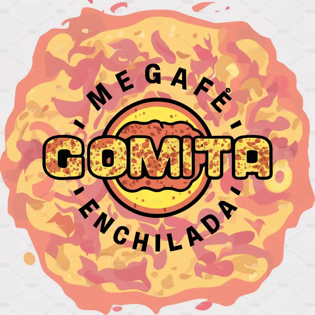 a logo design,with the text "MEGAFE", main symbol:Gomita enchilada with chamoy and chili powder,Moderate,be used in Restaurant industry,clear background