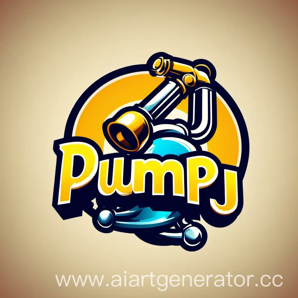 Playful-Pump-n-Jump-Logo-with-Vibrant-Hand-Pump
