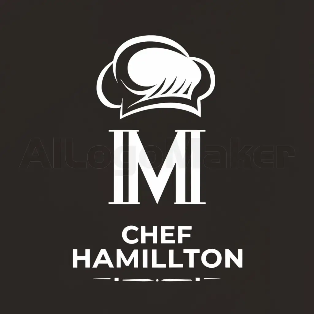 a logo design,with the text "Chef Hamilton", main symbol:Want to use my initials, MH,Moderate,be used in Restaurant industry,clear background