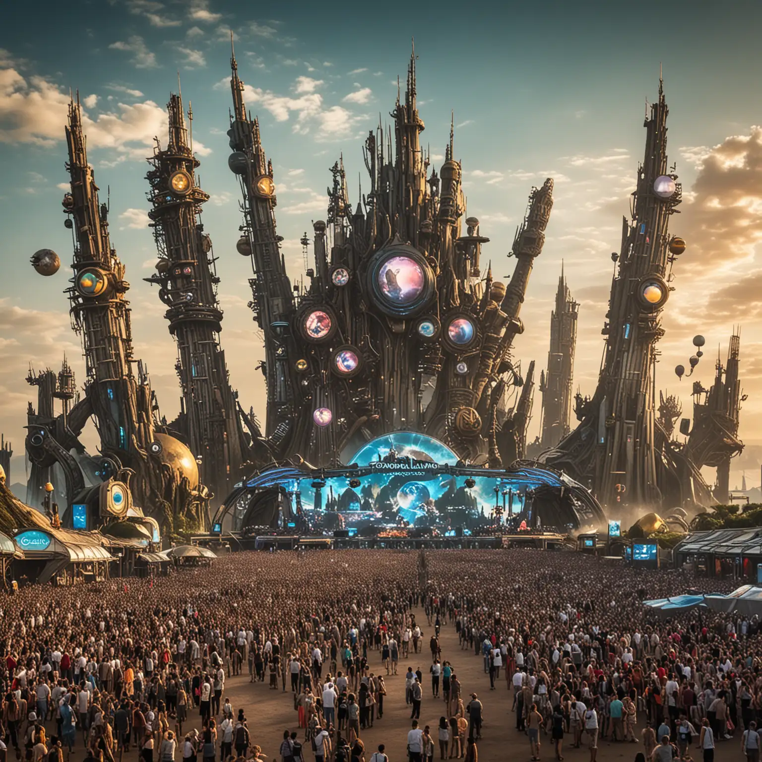 Futuristic Tomorrowland Event in 16K HD
