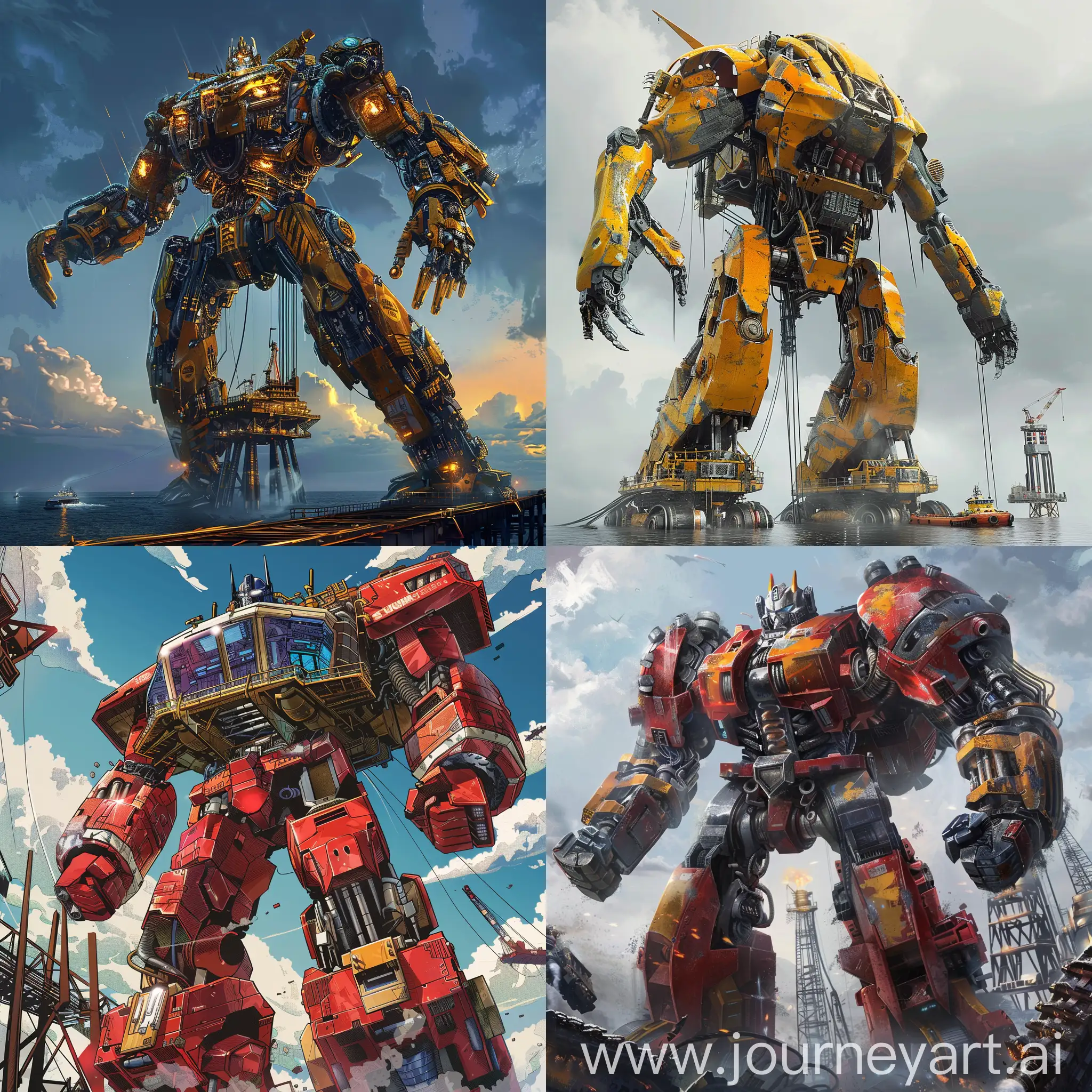 Omega Supreme from transformers, but he transforms in oil platform