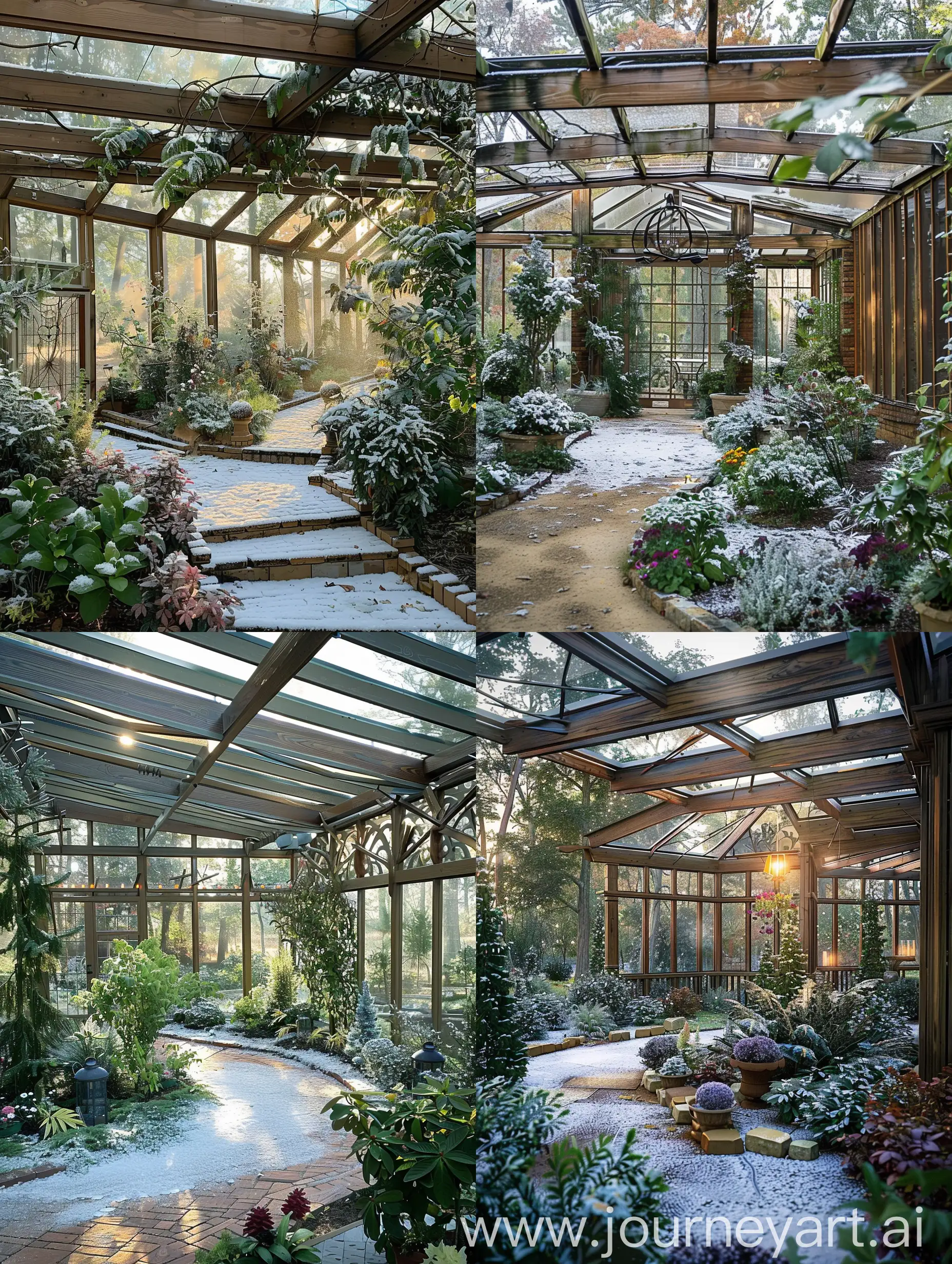 Winter-Garden-Scene-with-Snowy-Trees-and-Path