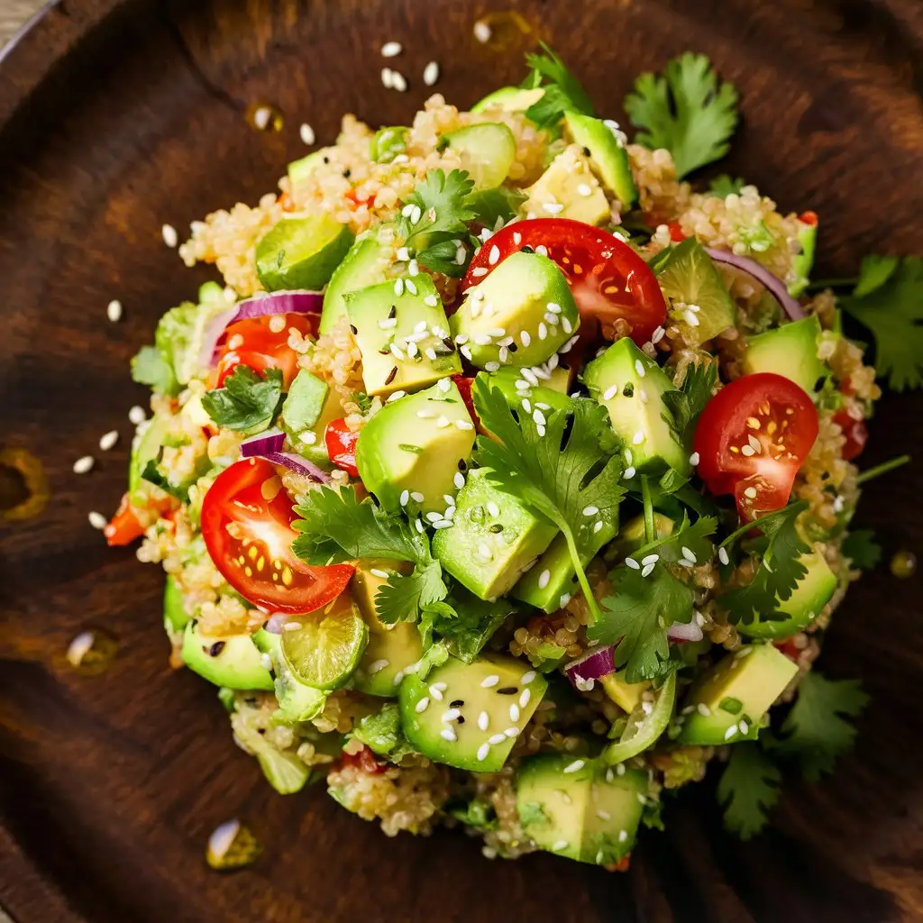 Fresh Quinoa Salad with Avocado and Cilantro Healthy and Delicious Recipe