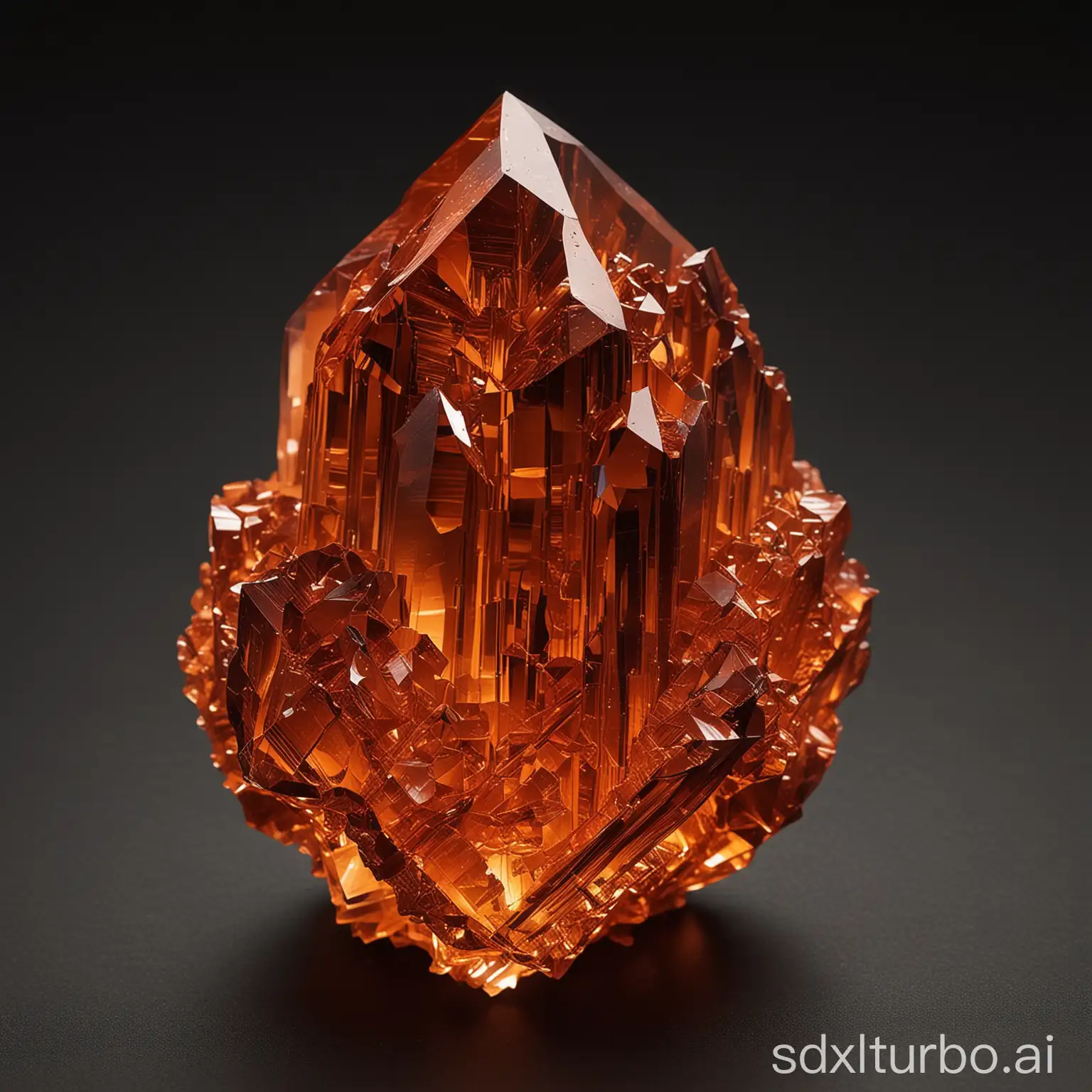 a big dark orange crystal