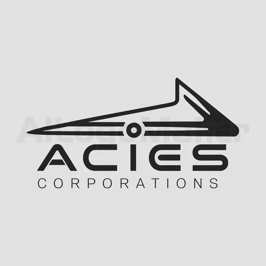 a logo design,with the text "Acies Corporations", main symbol:Arrow,Moderate,clear background