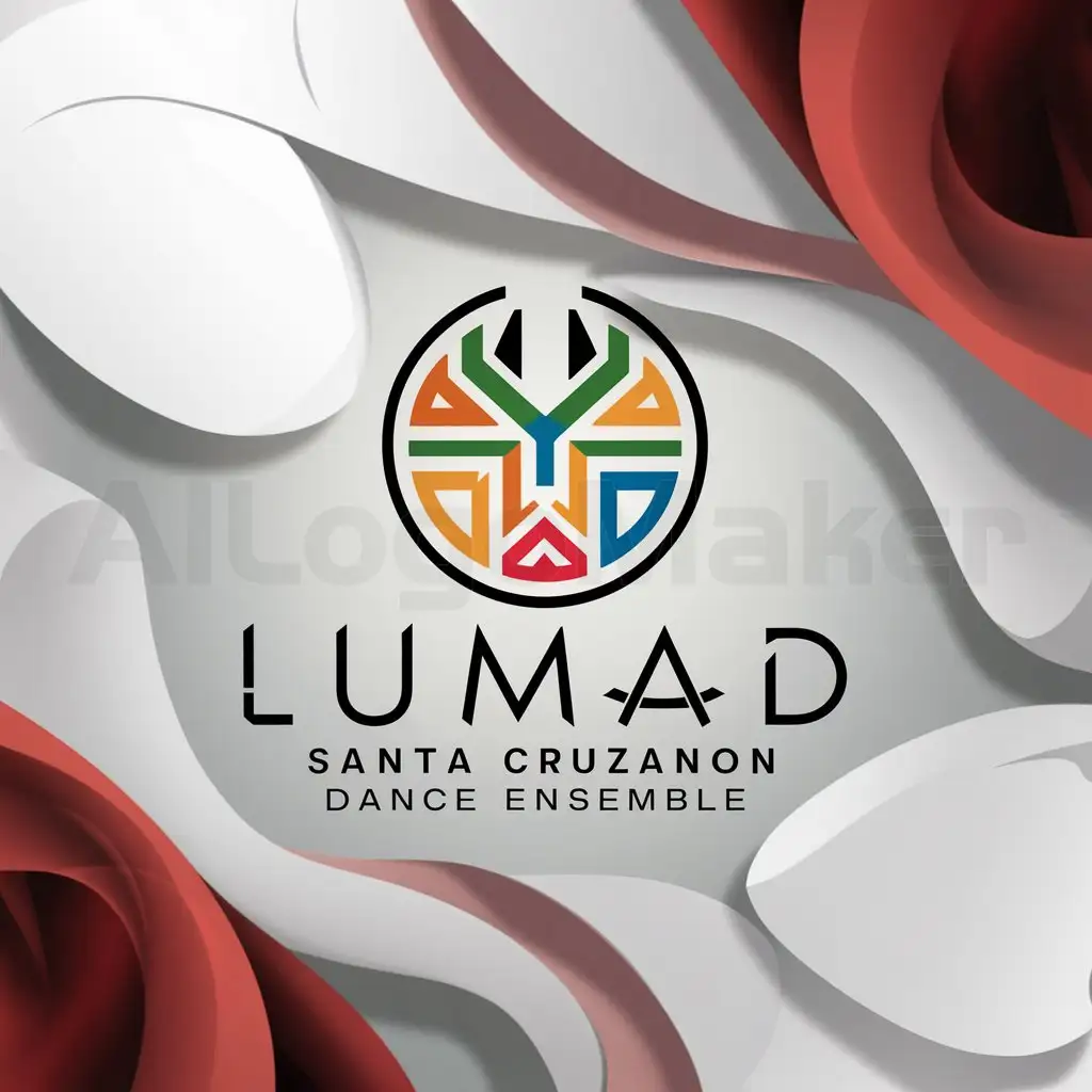 a logo design,with the text "LUMAD SANTA CRUZANON DANCE ENSEMBLE", main symbol:LUMAD TRIBE,Moderate,clear background