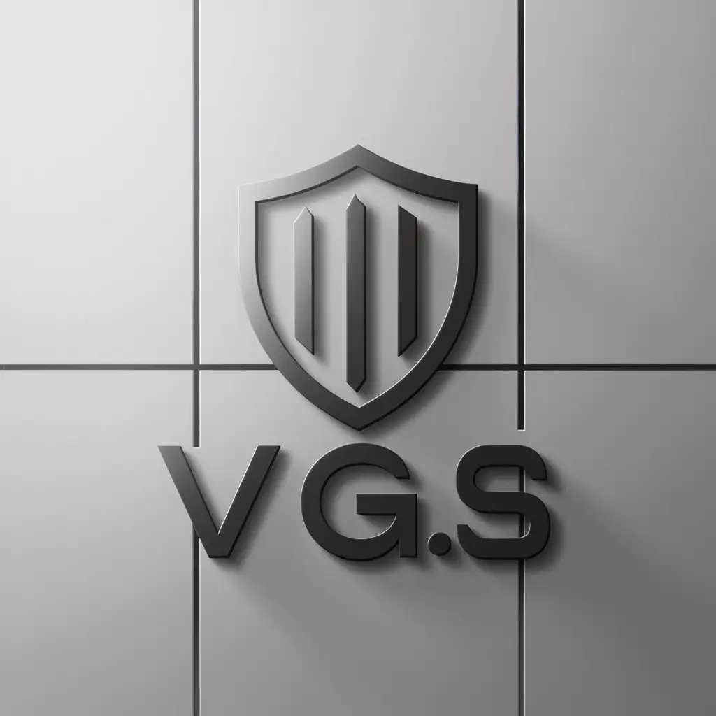 a logo design,with the text "VGS", main symbol:Shield,Moderate,clear background