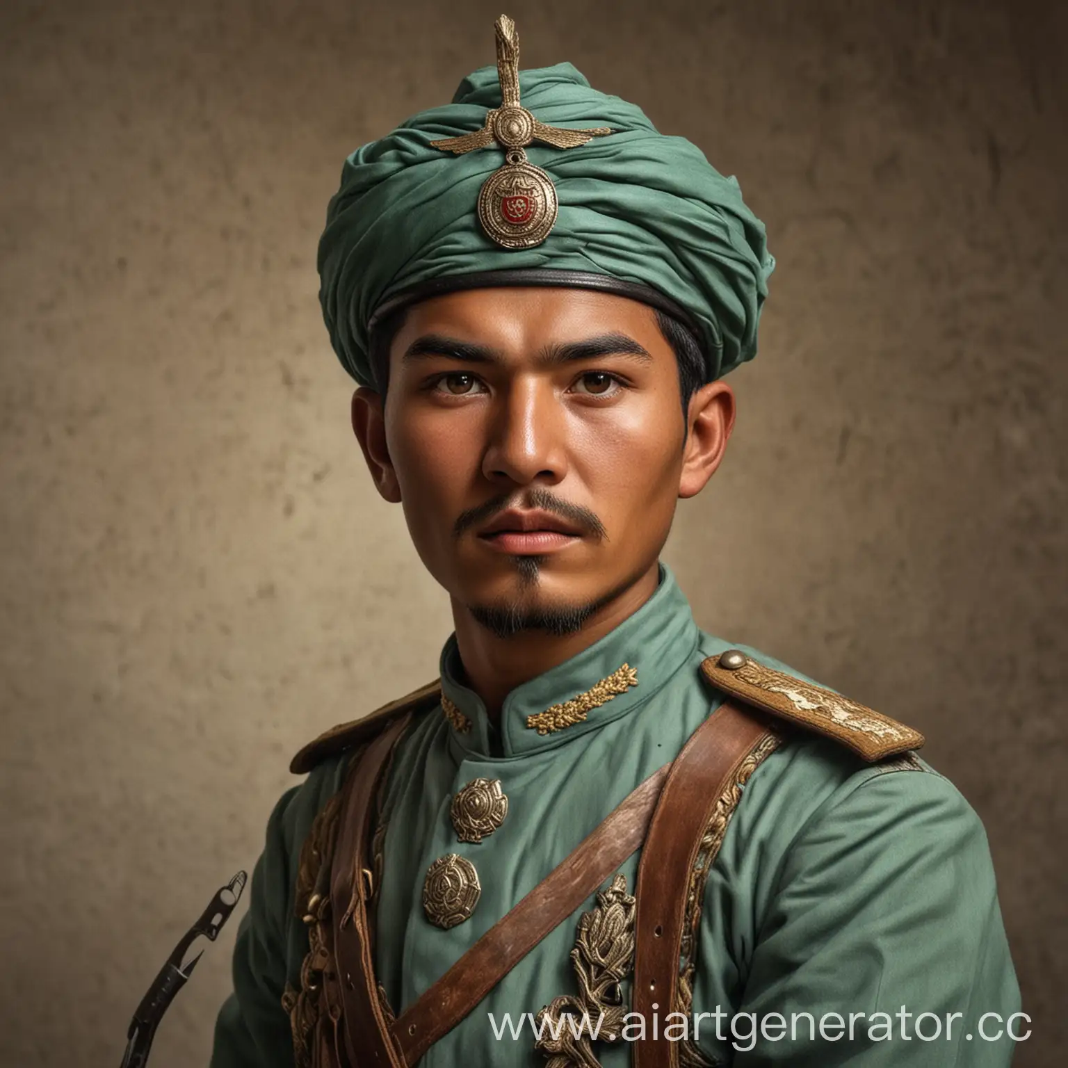 Uzbek-Soldier-in-1920-Historical-Portrait-of-a-Military-Figure