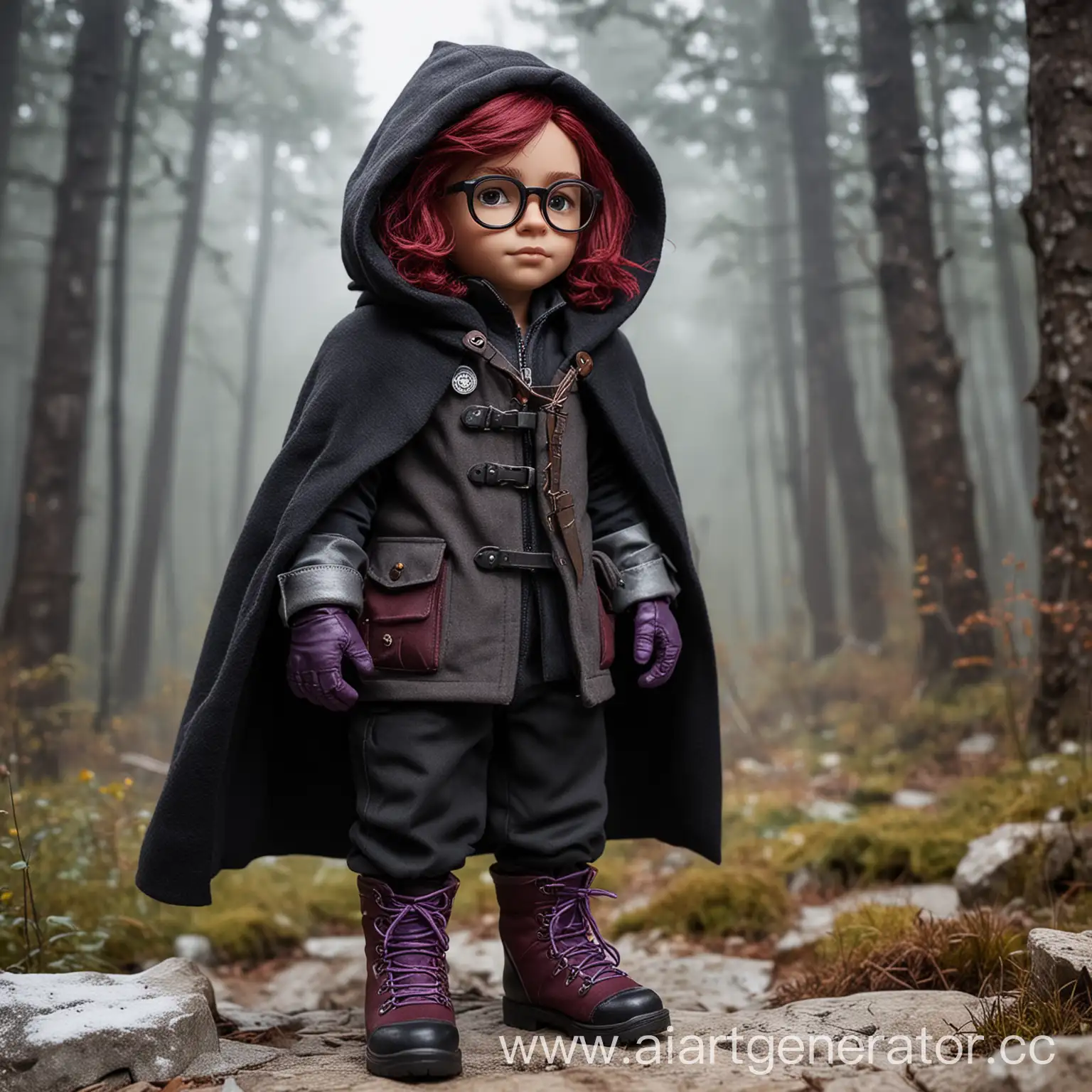 BurgundyHaired-Special-Agent-in-Dark-Cloak-and-Mountaineer-Glasses