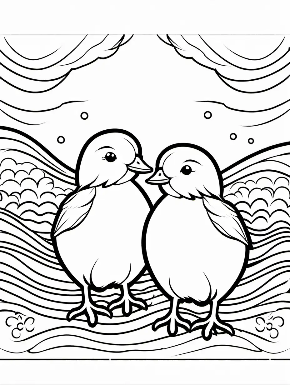 Adorable-Baby-Chicks-Coloring-Page-Simple-Line-Art-for-Kids