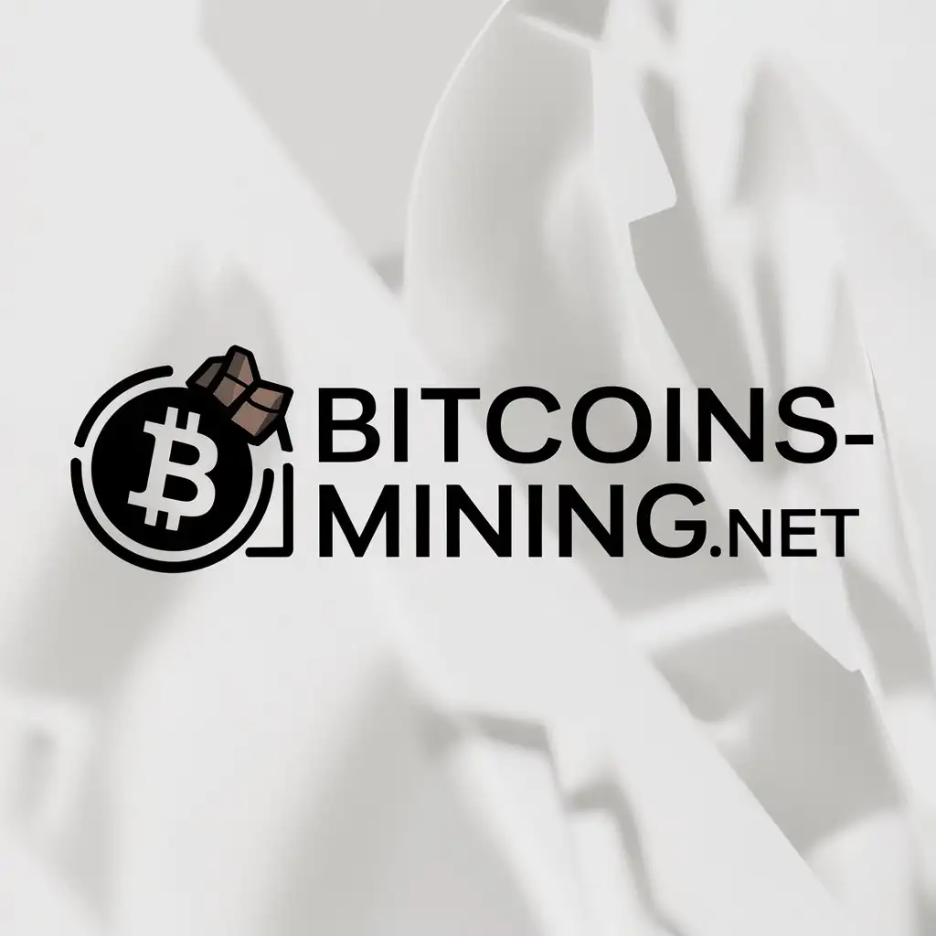 a logo design,with the text "Bitcoins-Mining.net", main symbol:Everything about cryptocurrencies,Moderate,be used in Finance industry,clear background