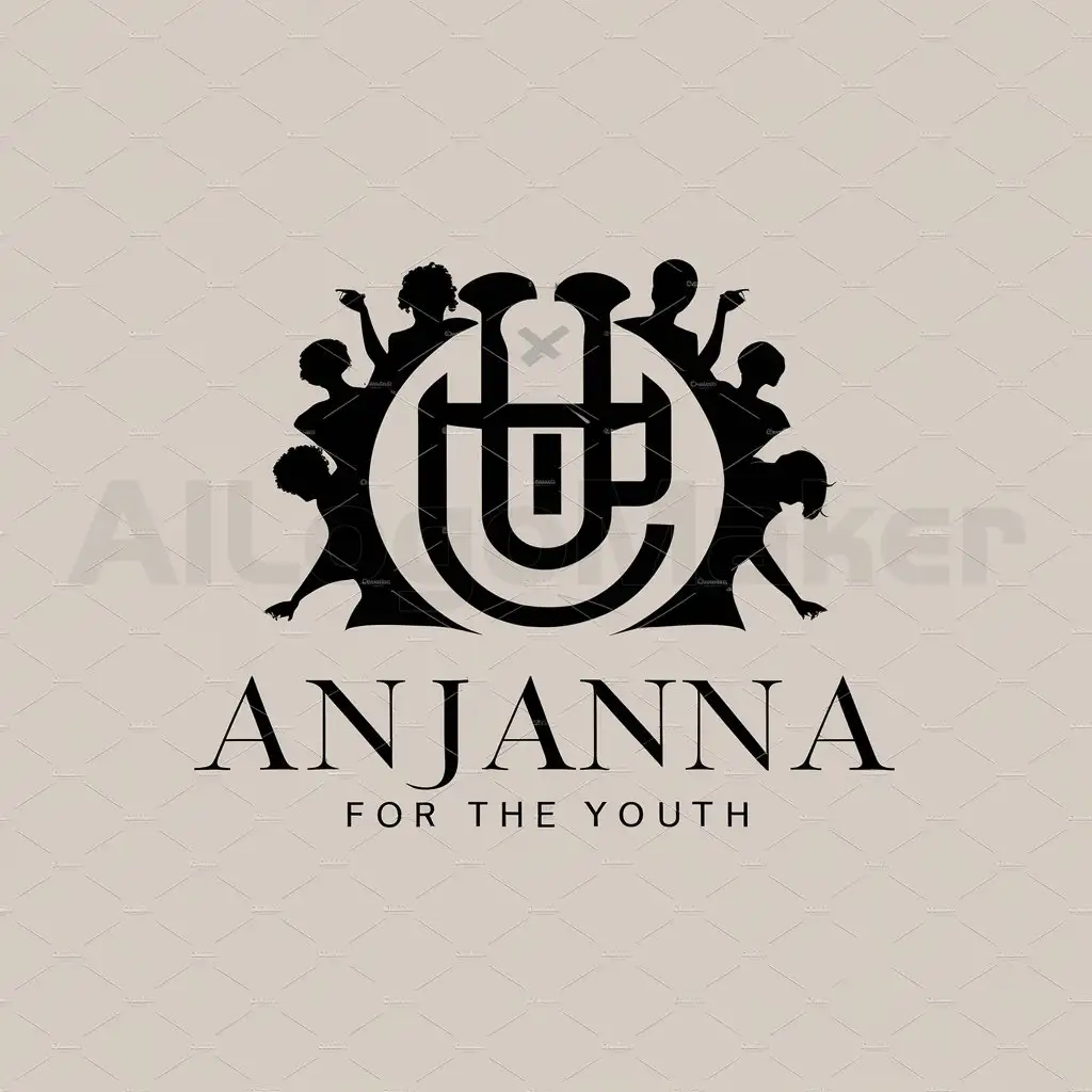 a logo design,with the text "anJANNA for the YOUTH", main symbol:Unity, Empowerment, youth, elegance, strong, fierce,Moderate,be used in Legal industry,clear background
