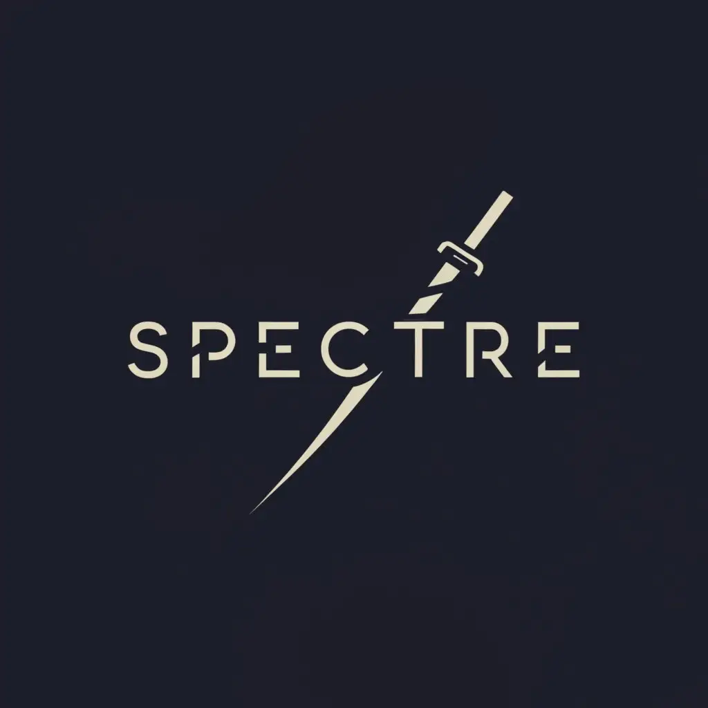 a logo design,with the text "Spectre", main symbol:katana,Minimalistic,be used in Internet industry,clear background