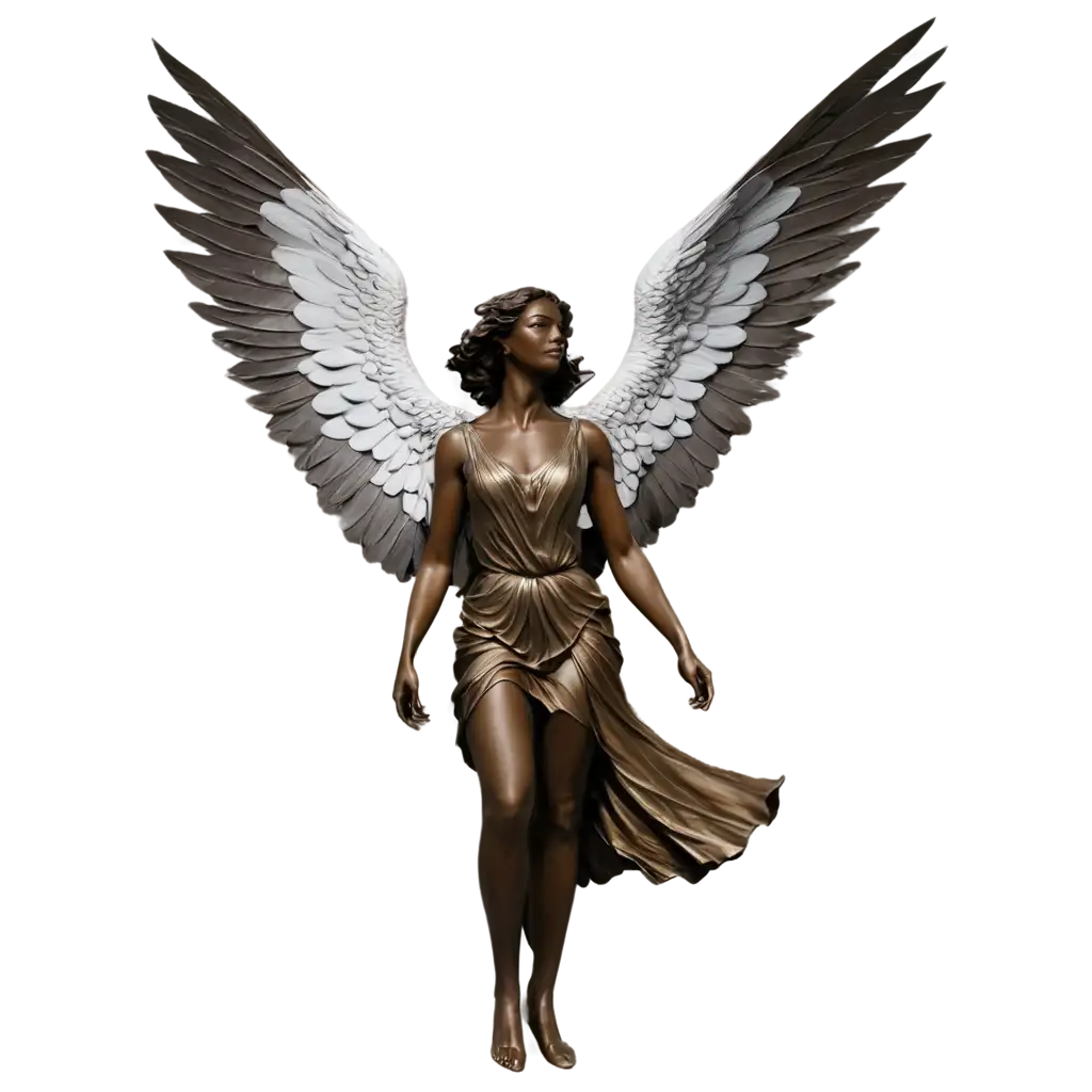 Realistic-Sculpture-with-Wings-Transforming-Imagination-into-PNG-Art