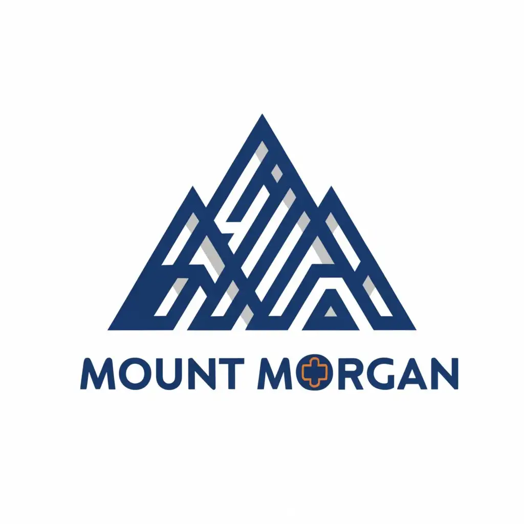 a logo design,with the text "Mount Morgan", main symbol:A mountain based on Mount Morgan mountain in USA,Minimalistic,clear background