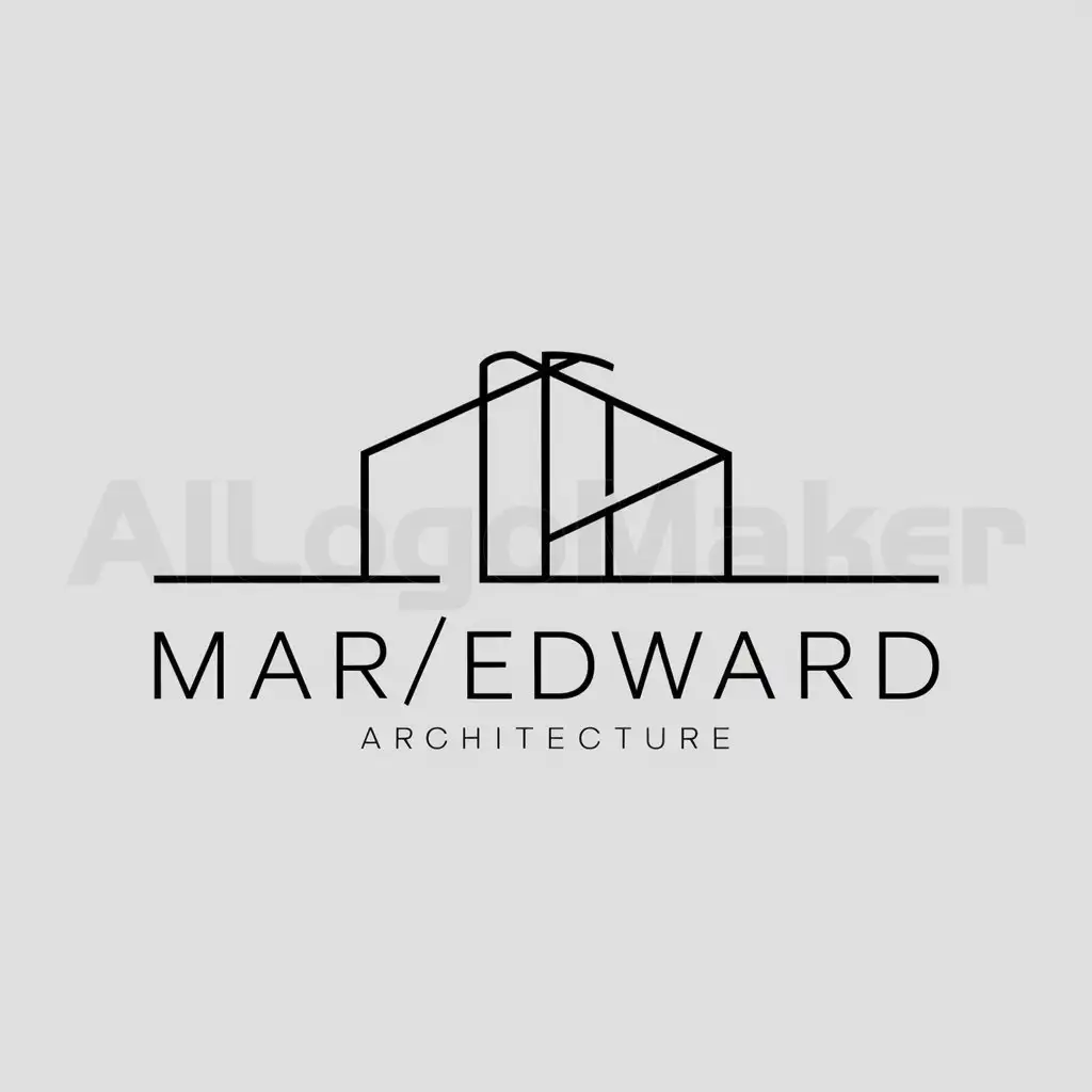 a logo design,with the text "Mar/Edward", main symbol:a building,Minimalistic,be used in arquitectura industry,clear background