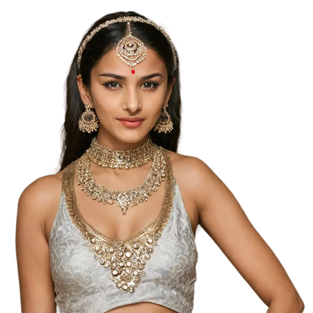Beautiful-Indian-Girl-in-Traditional-Marriage-Dress-PNG-Image