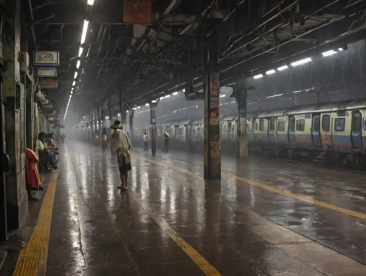 Eerie-Silence-at-Kolkata-Metro-Station-during-Rain
