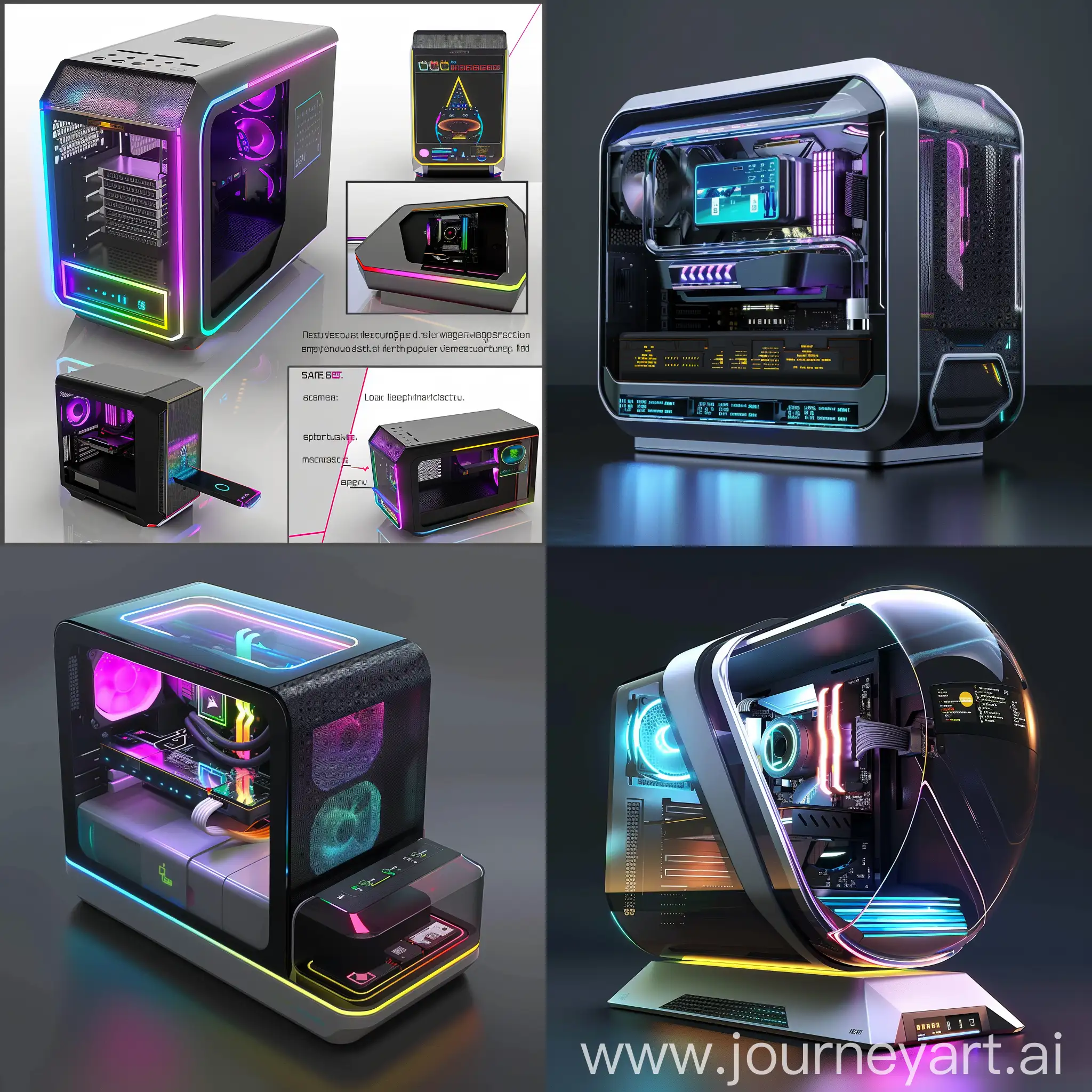 Futuristic-Modular-PC-Case-with-Liquid-Cooling-RGB-Lighting-and-Holographic-Interface