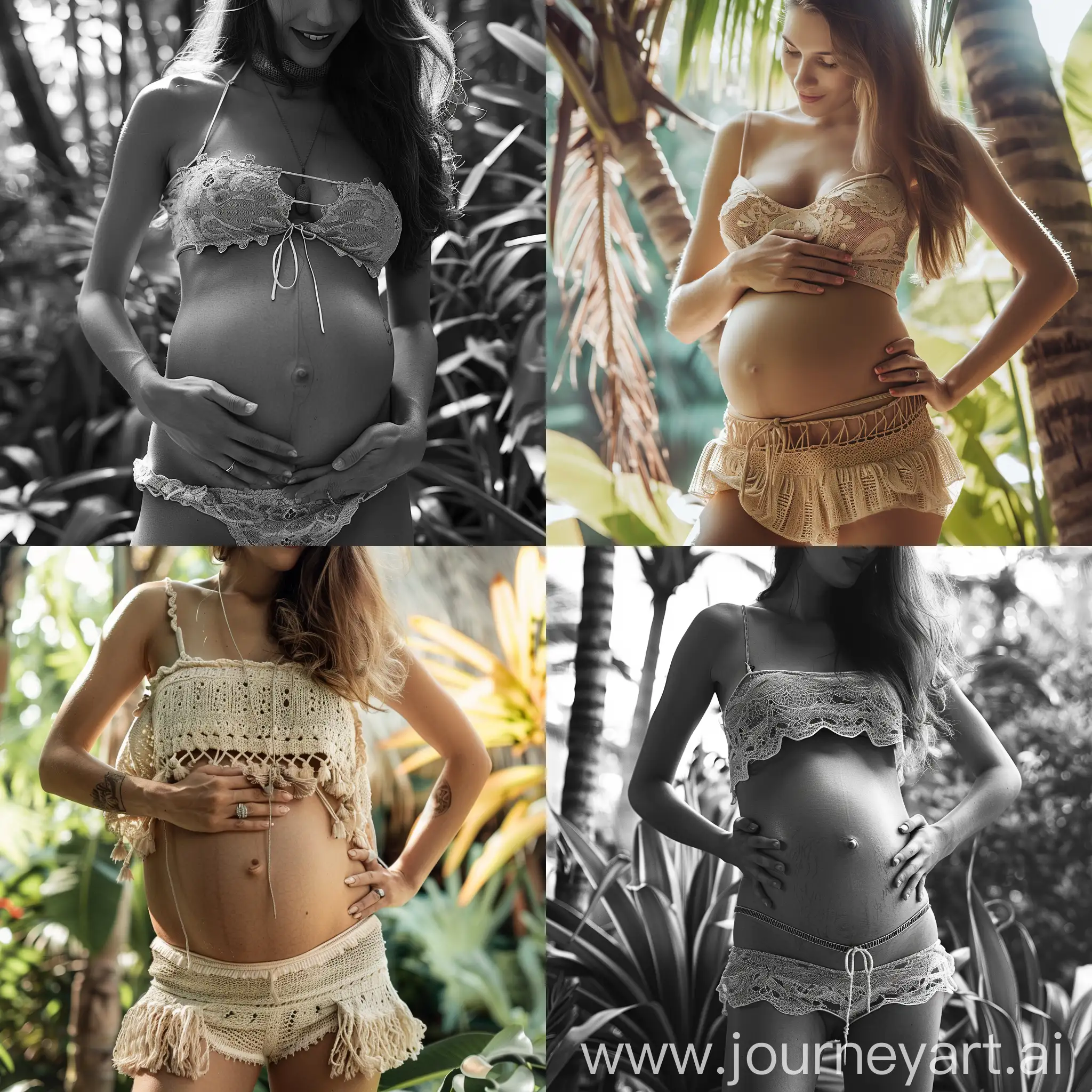 Pregnant-Woman-in-Casual-Attire-Revealing-Baby-Bump