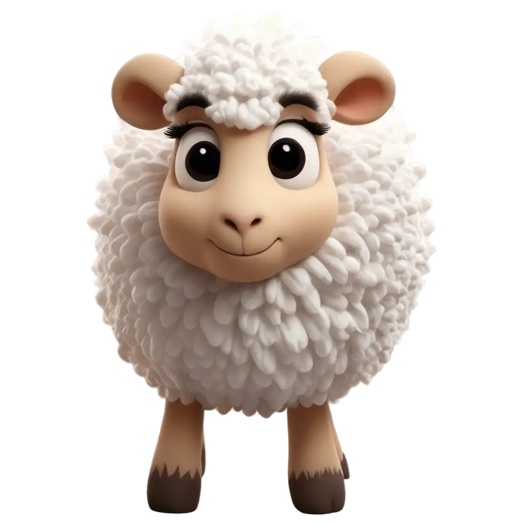 Adorable-3D-Sheep-with-Four-Legs-HighQuality-PNG-Image-for-Versatile-Online-Usage
