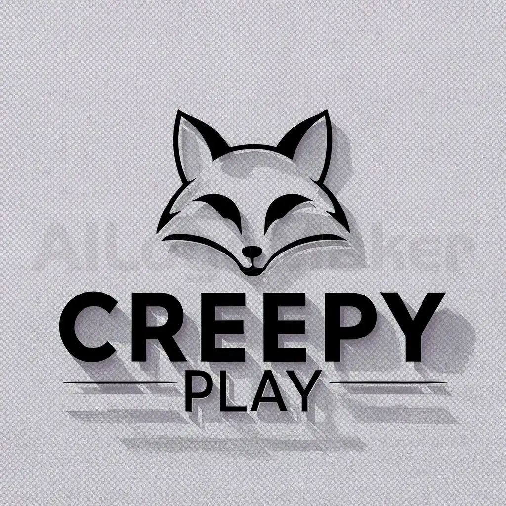 a logo design,with the text "Creepy play", main symbol:Fox,Minimalistic,be used in Entertainment industry,clear background