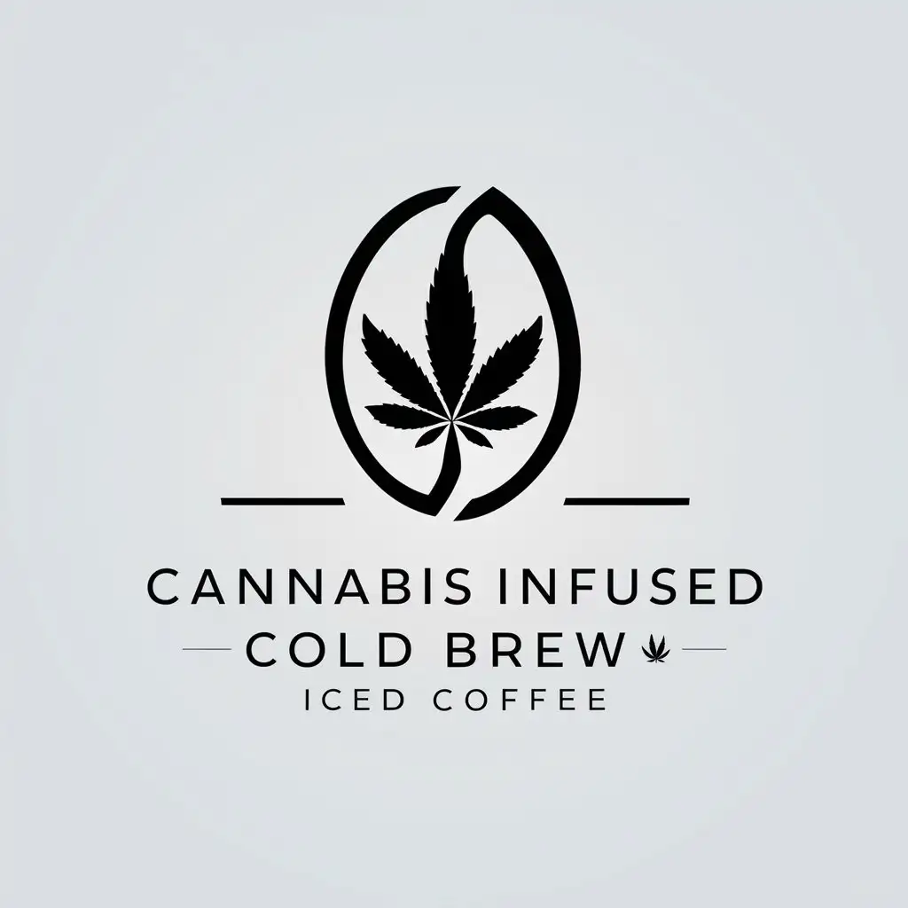 a logo design,with the text "Cannabis infused COLD BREW ICED COFFE", main symbol:create Cannabis drink packaging,Moderate,be used in Cannabis drink packaging industry,clear background