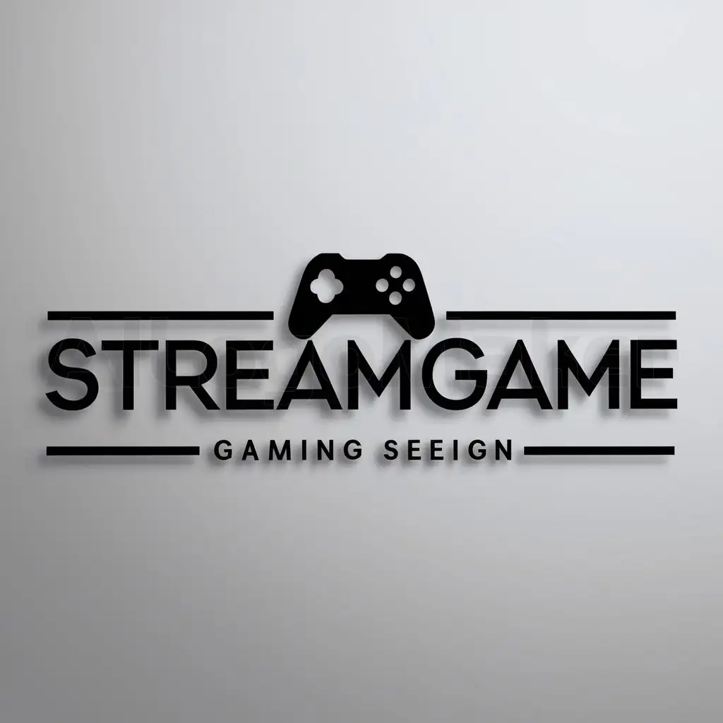 a logo design,with the text "StreamGame", main symbol:StreamGame,Minimalistic,clear background