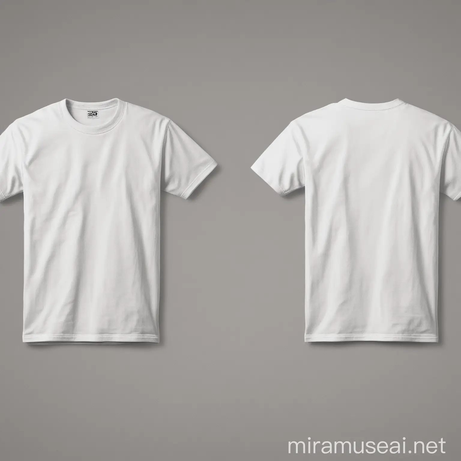 create a mockup for a white gildan 64000 tshirt front and back