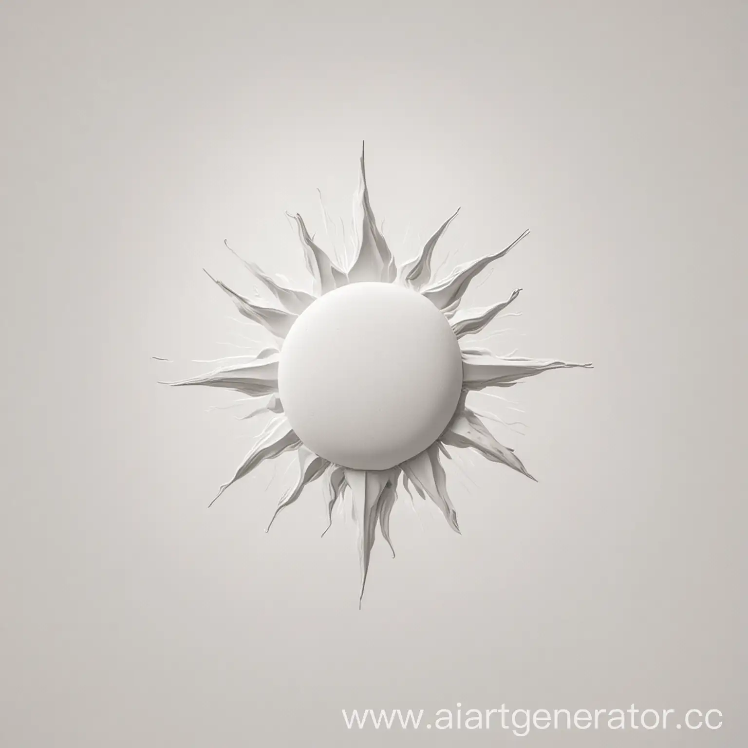 солнце в стиле минимализм на белом фоне