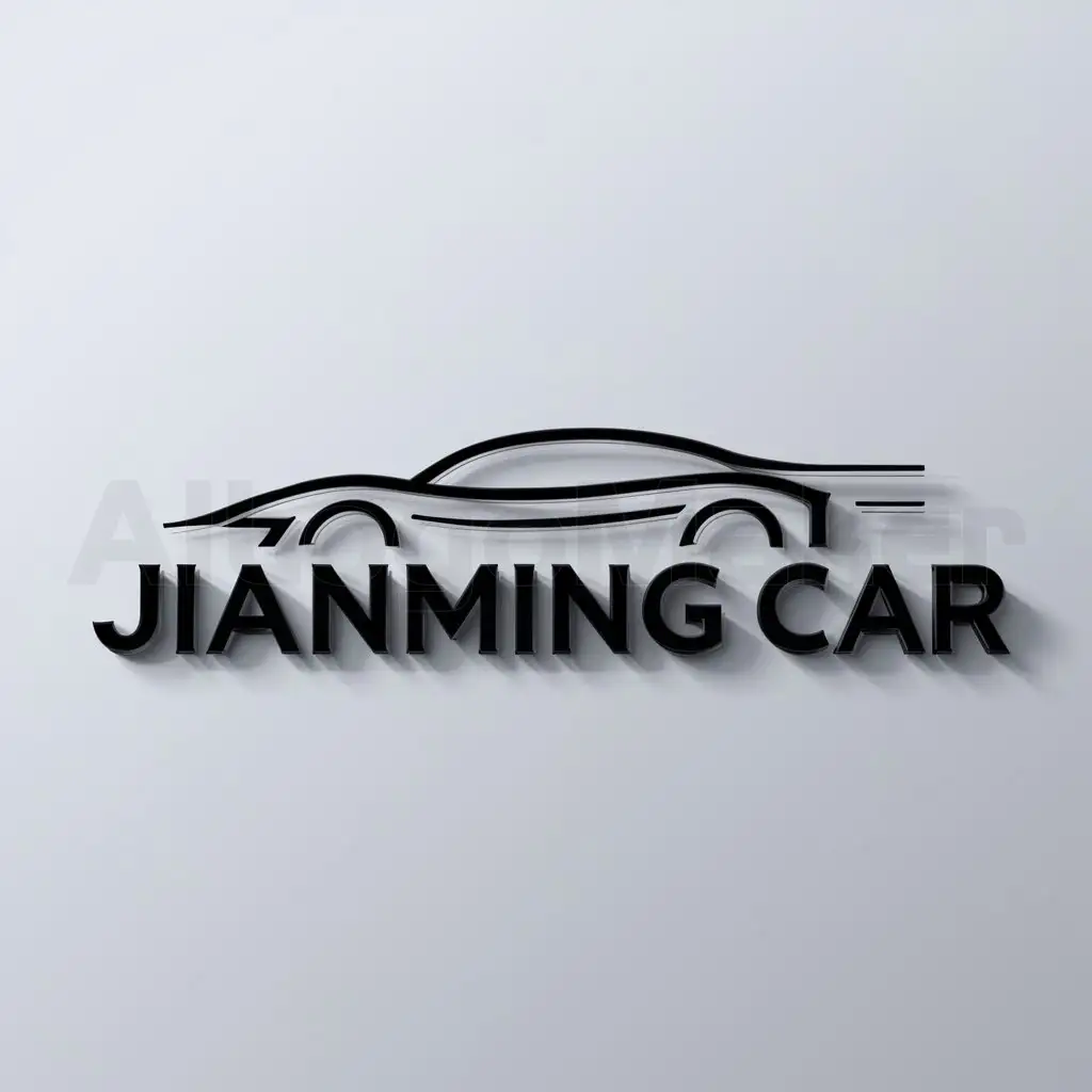 a logo design,with the text "Jianming Car", main symbol:Jianming Car,Moderate,be used in car industry,clear background