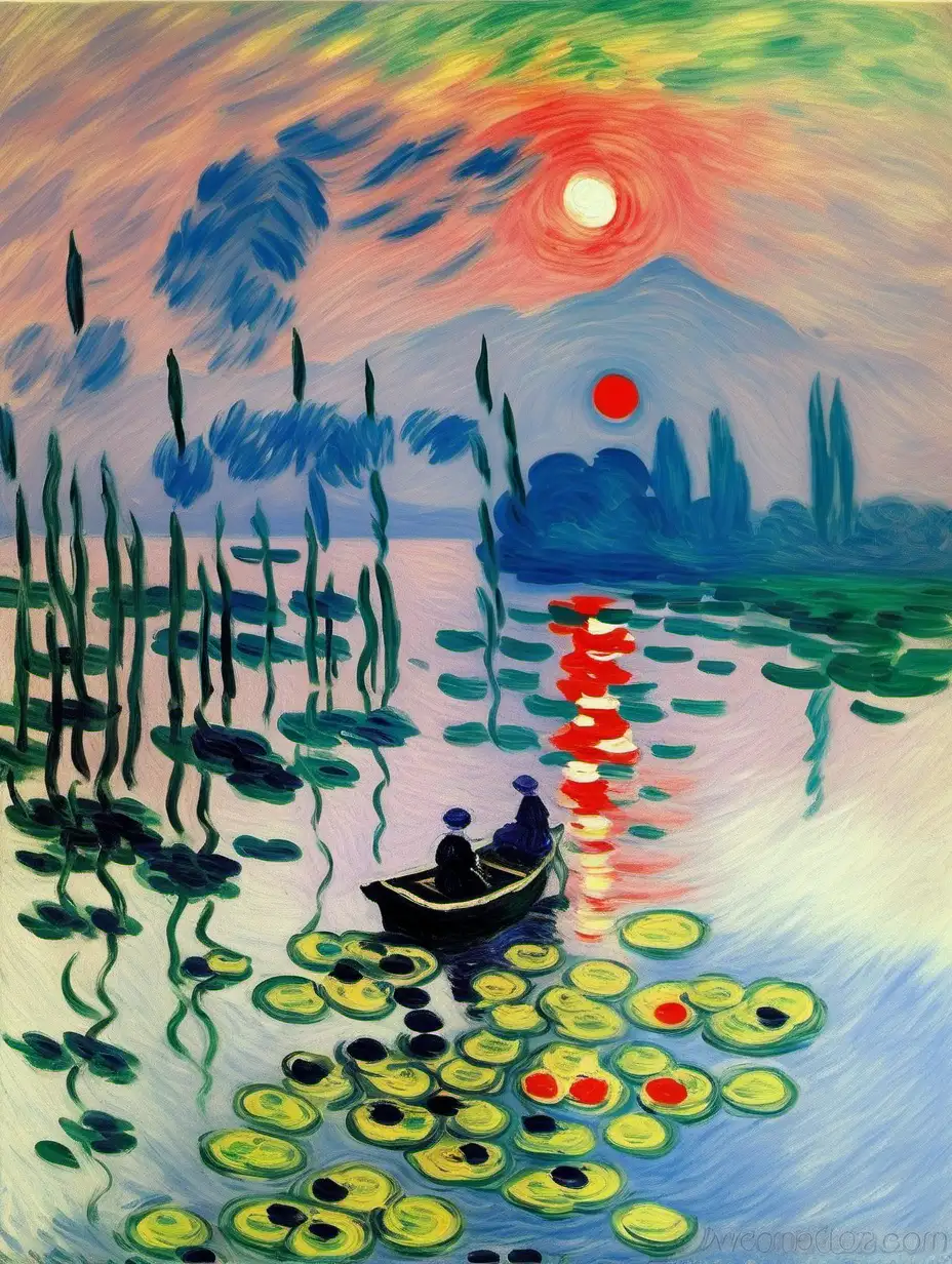 Impressionist Painting Reflections of Light in a Monet Masterpiece