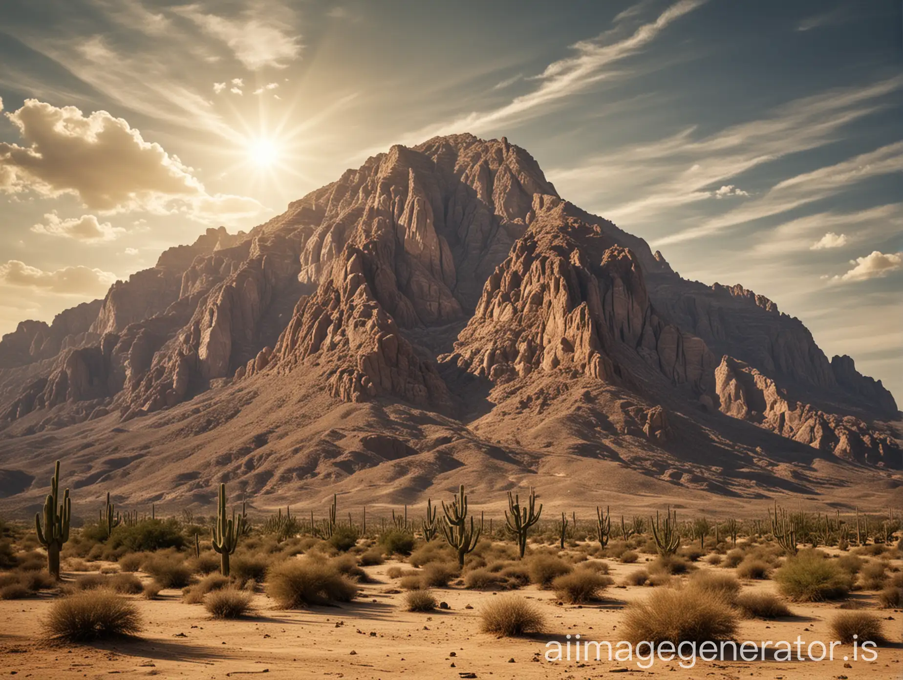 Sacred mountain at the desert.