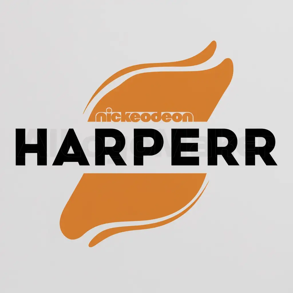 a logo design,with the text "harperr", main symbol:nickelodeon,Minimalistic,clear background