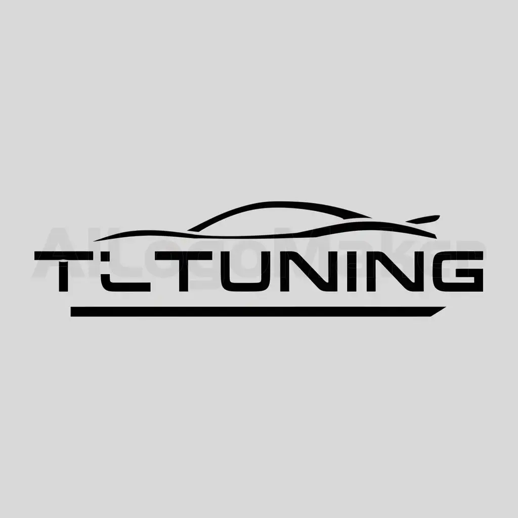 a logo design,with the text "TLTuning", main symbol:auto,Moderate,be used in Automotive industry,clear background