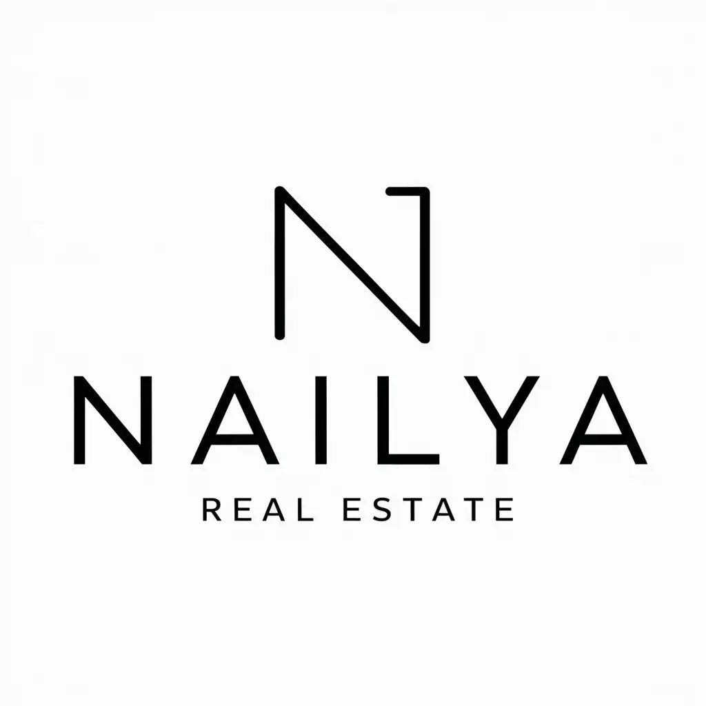 a logo design,with the text "Nailya", main symbol:N,Minimalistic,be used in Real Estate industry,clear background