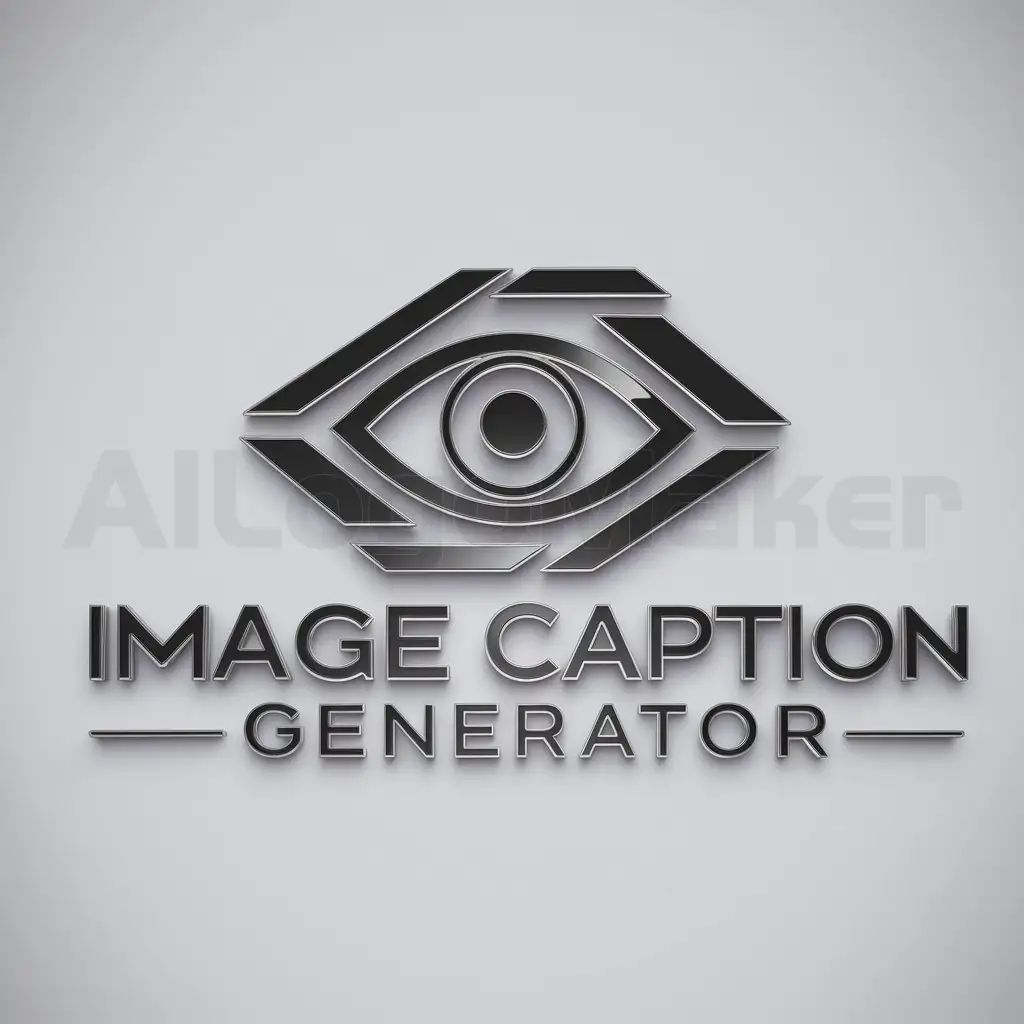 LOGO-Design-For-Image-Caption-Generator-Futuristic-Text-with-Dynamic-Symbol