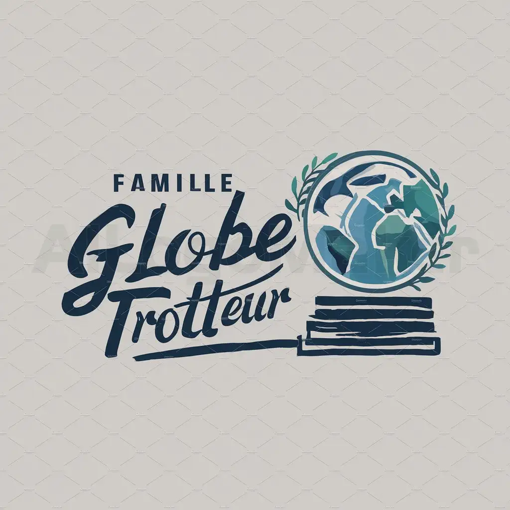 a logo design,with the text 'famille globe trotteur', main symbol:globe, Moderate, be used in Travel industry, clear background
