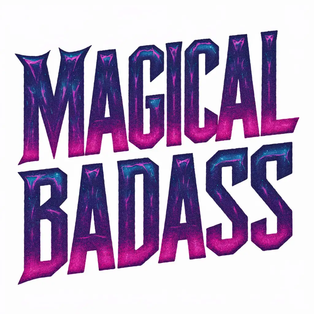 "Magical Badass” in typography as a unique t-shirt design

