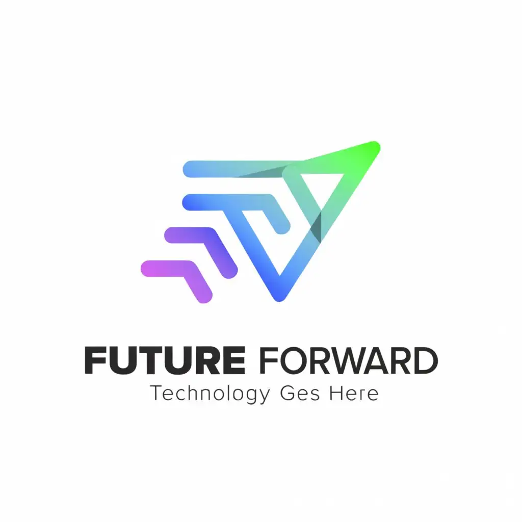 a logo design,with the text "Future Forward", main symbol:Forward,complex,be used in Technology industry,clear background