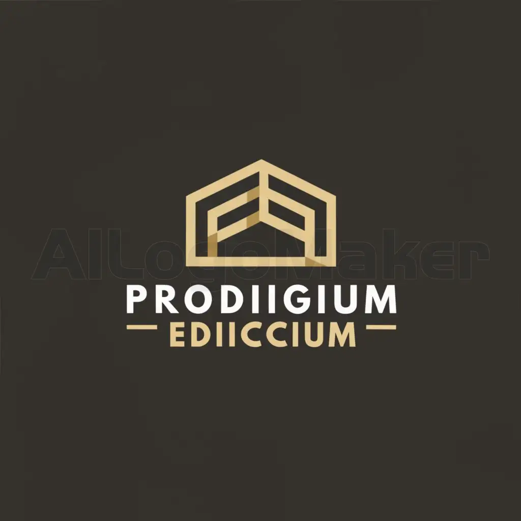a logo design,with the text "Prodigium Edificium", main symbol:interioe design,Moderate,be used in Real Estate industry,clear background