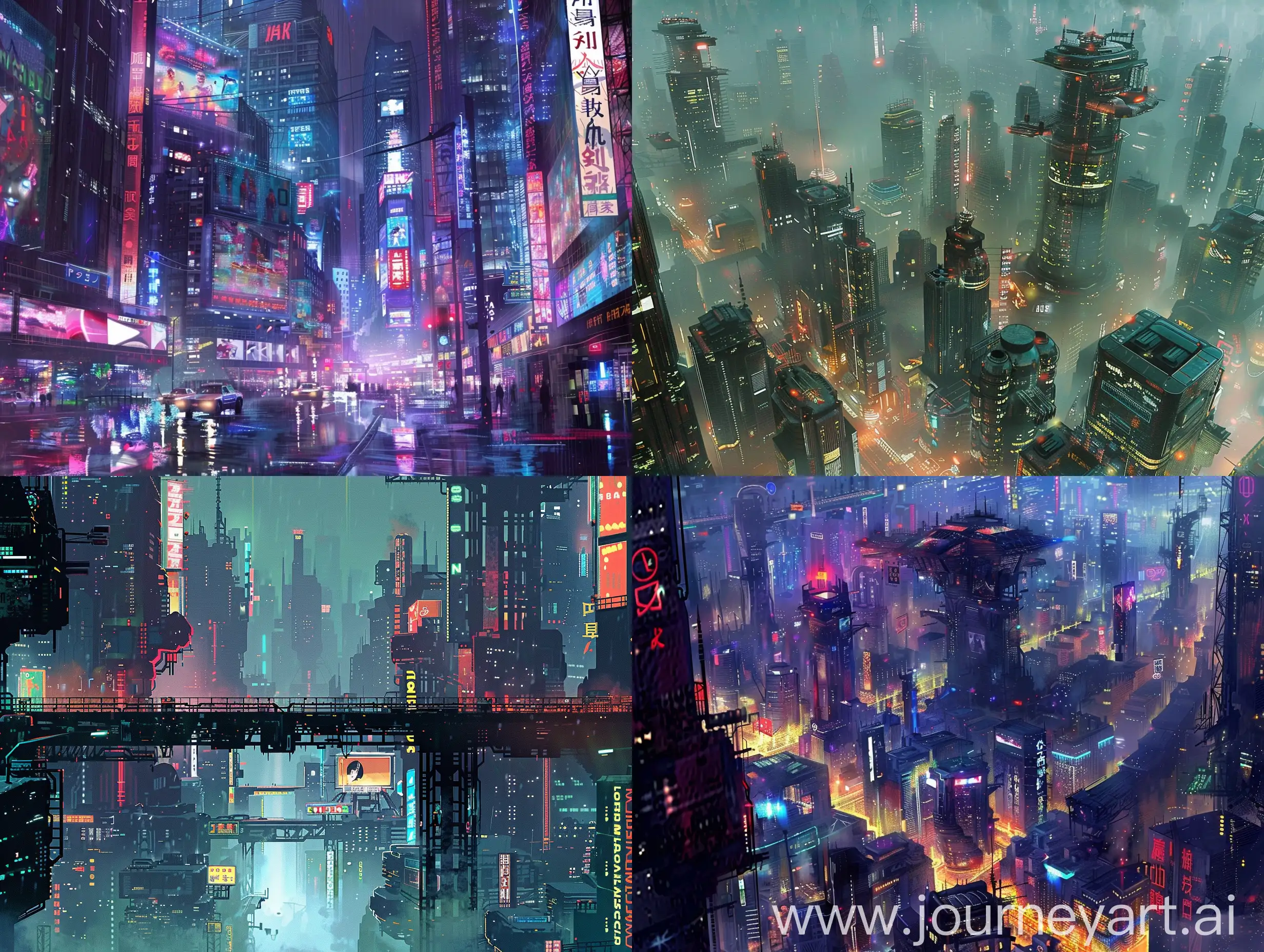 Futuristic-Cyberpunk-Cityscape-at-Dusk